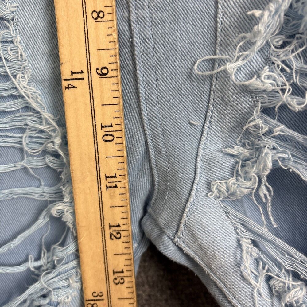 KLOUD9 Stacked Allover Shredded Jeans Mens Size 34 X 46 Light Blue Distressed - Picture 5 of 11